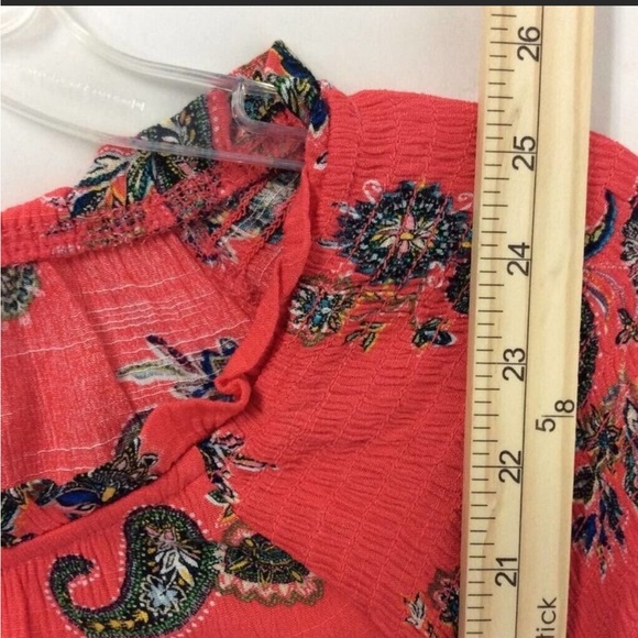 Anthropologie peasant smocked paisley blouse. P women’s size Large. Boho naif - Picture 6 of 9